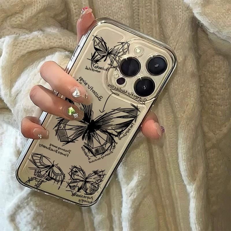 Butterfly Art iPhone Case for Models 12-17, Including 14, 15, 16 Pro Max