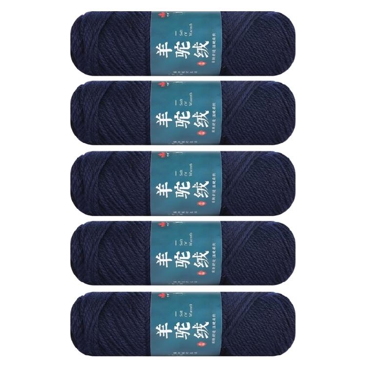 Pack Of 5 Wool Yarn Soft Crochet Yarn Hand Knitting Yarn 100g/Roll For Knitting Rugs Sweaters Scarves Hat Gloves