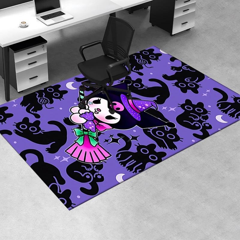 Office Rug Witch, Cats Anti-Slip Rug, Machine Washable for Living Room, Bedroom, Office, Multiple Sizes, Bedroom Mat, Decorative Mat, Durable Mat, Liv