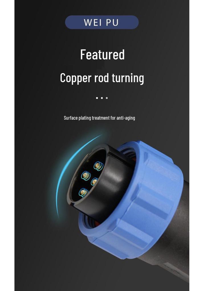 9-Pin SP21 Flange Socket, IP67 Waterproof Aviation Connector
