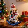 30CM Wooden Rocking Horse Nutcracker Ornament