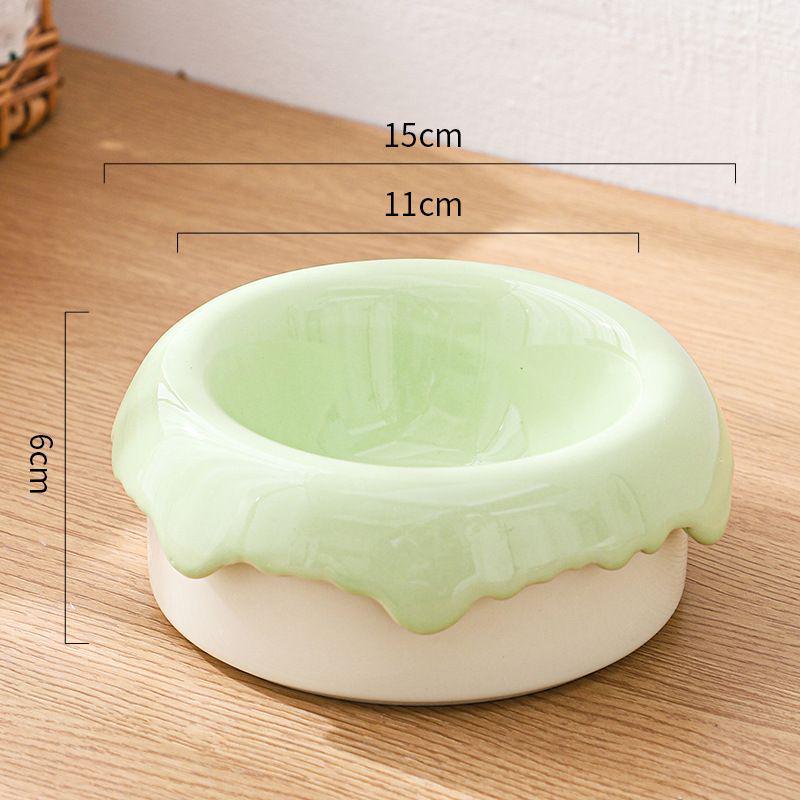 Ceramic Cat & Dog Anti-Tip Food Bowl With High-Leg Design