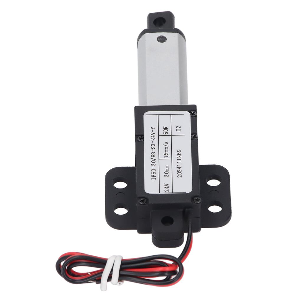 Mini Electric Linear Actuator 24V 30mm Stroke 50N Thrust 15mms Speed IPX4 Water Proof Electric