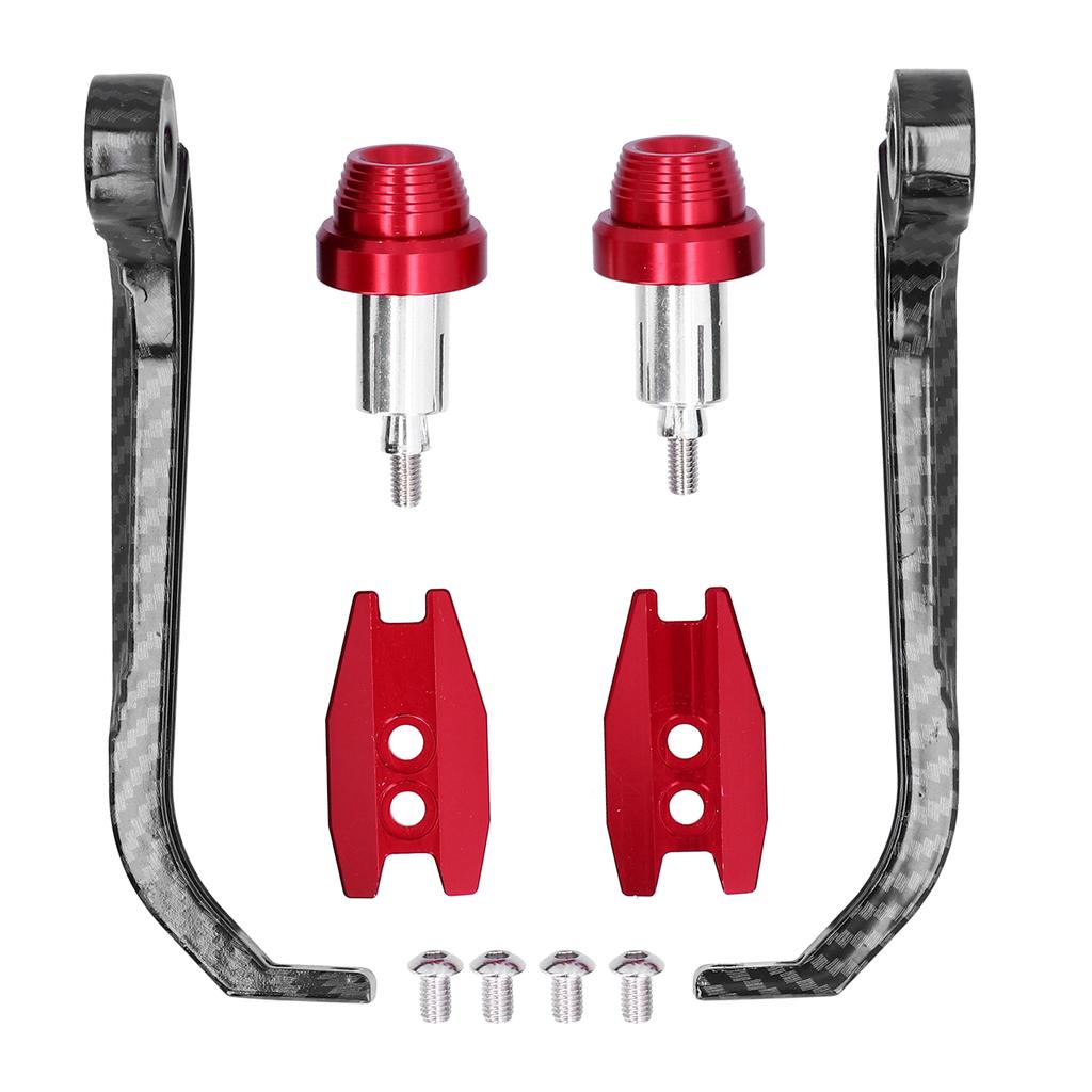 Motorrad Lenkerschutz Carbonfaser-Stil Aluminiumlegierung Universal 22mm0.87inRot