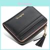 Womens Street Style Wallet Pu Compact Card Holder With Tassel Decoration For Everyday Use
