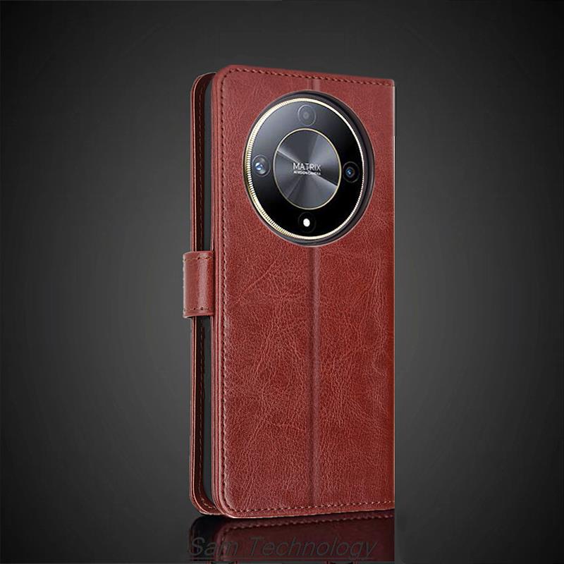 Card Holder Cover Case for Huawei Honor Magic 6 lite / Magic6 lite 5G Pu Leather Flip Cover Retro Wallet Case Capa Fundas Coque