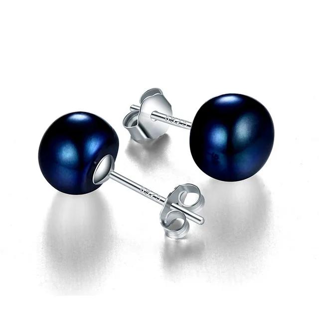 Orecchini HENGSHENG in Perle d'Acqua Dolce Bianche 100% Autentiche Gioielli alla Moda Orecchini a Bottone in Argento Per Donna Super Offerta Con Scatola Regalo