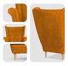 Fotel uszak skandynawski welur Hunter Family Meble musztardowy