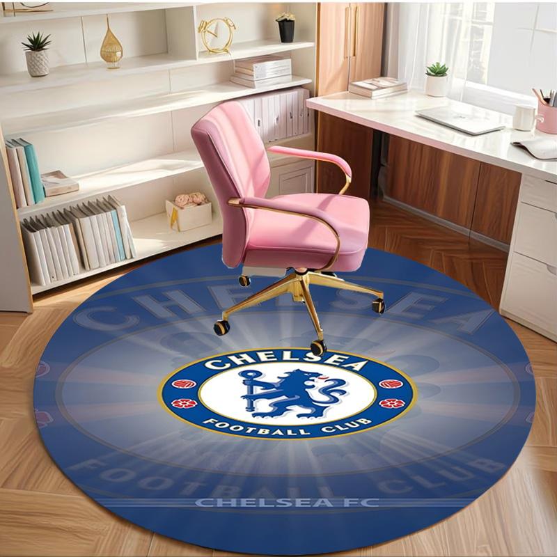 football club.C Print Round Rug, Washable Floor Carpet, For Entryway Dorm Laundry Room Office Study, Home Decor Birthday Christmas Gift