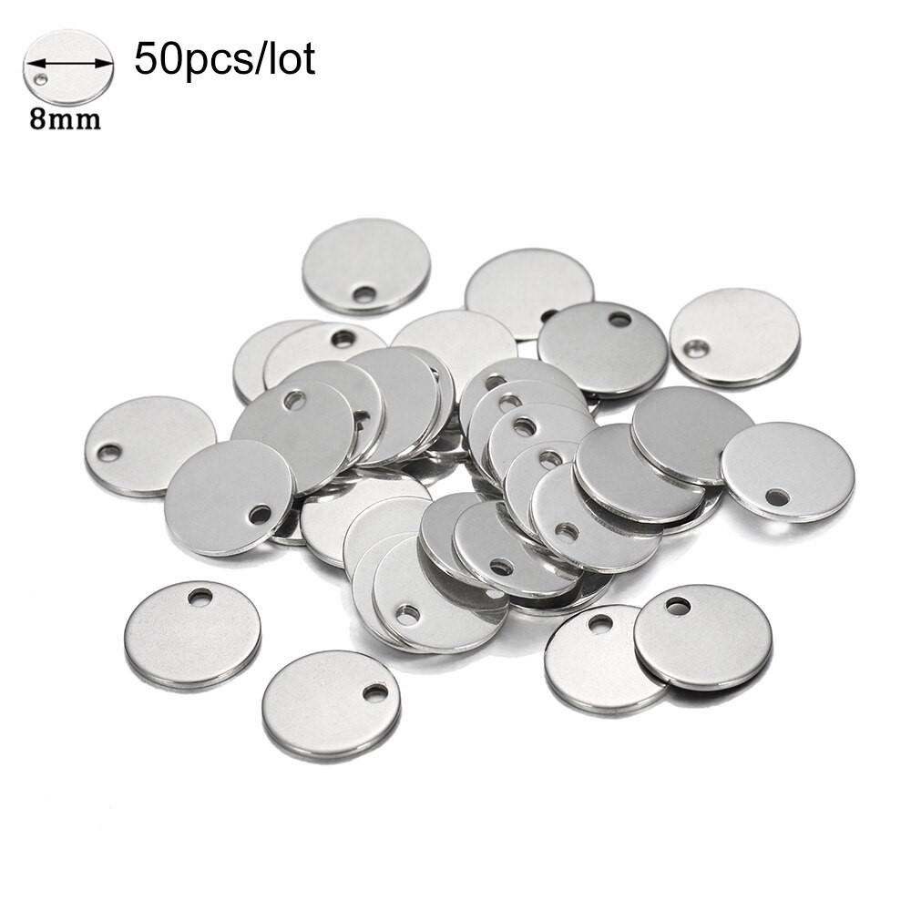 20-50pcs/lot Stainless Steel Gold Color Round Wrinkle Charms Pendant Accessories For DIY Necklace Bracelet Jewelry Making