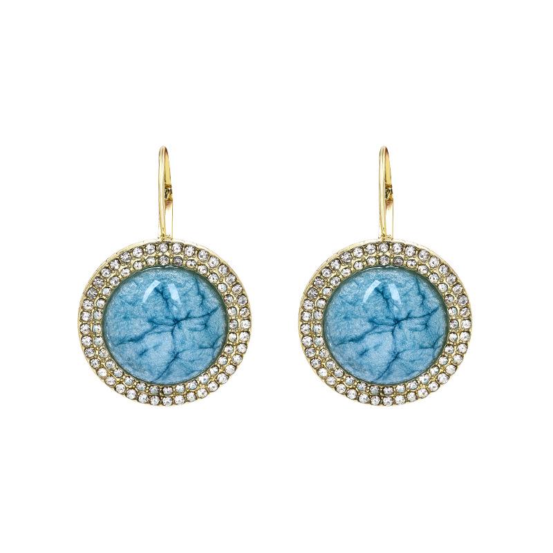 Retro Grüne Gebrochene Strass-Steckohrringe für Damen - Einzigartiges Französisches Design, Schlicht und doch Elegant