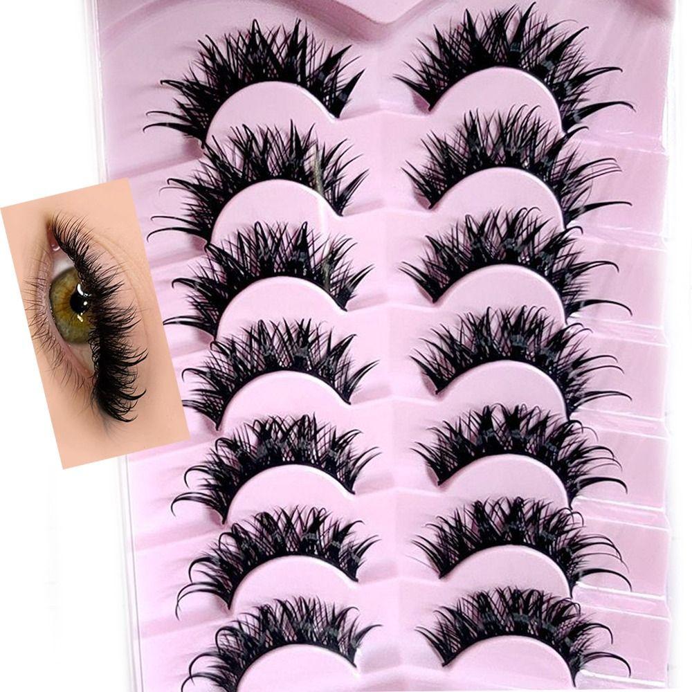 Fluffy Fairy Wet Look Manga Eyelashes Wispy Eyelash Extension Tool False Eyelash  Women Makeup