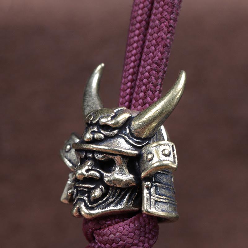 Shogun Japonez Samurai Margea de Cuțit din Alamă Războinic EDC DIY Paracord Brățară Țesută Șnur Pandantiv Accesoriu Instrument de Exterior Agățători