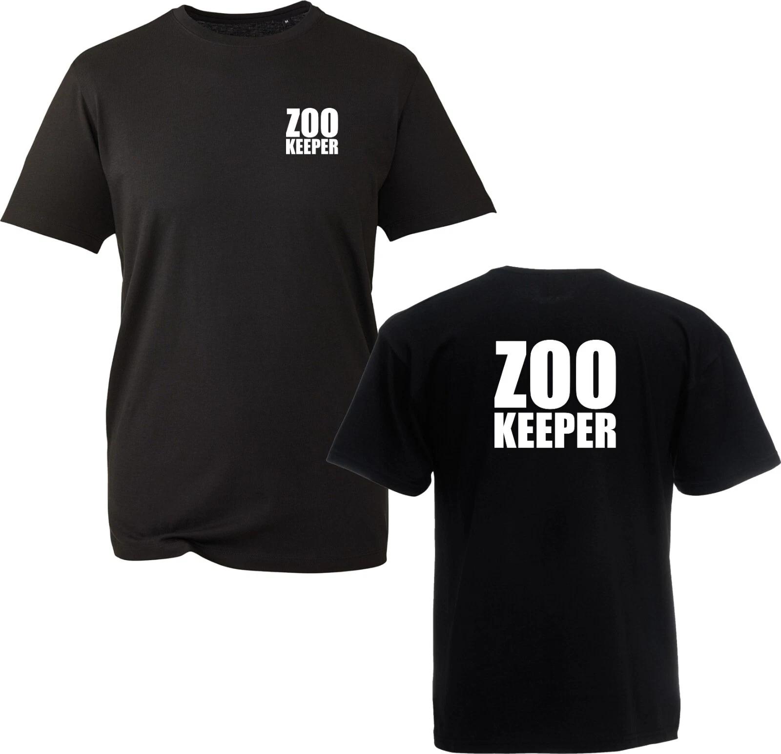 Zoo Keeper Print T-Shirt Animal Keeper Cleaning Maintaining Work Wear Uniform L