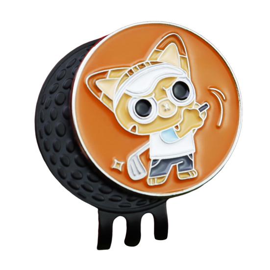 Enamel Cat Golf Ball Marker Magnetic Hat Clip Men Women Golfer Hats Pants Bags Visors Belts Metal Clip Golf Accessories Enthusiasts Gift