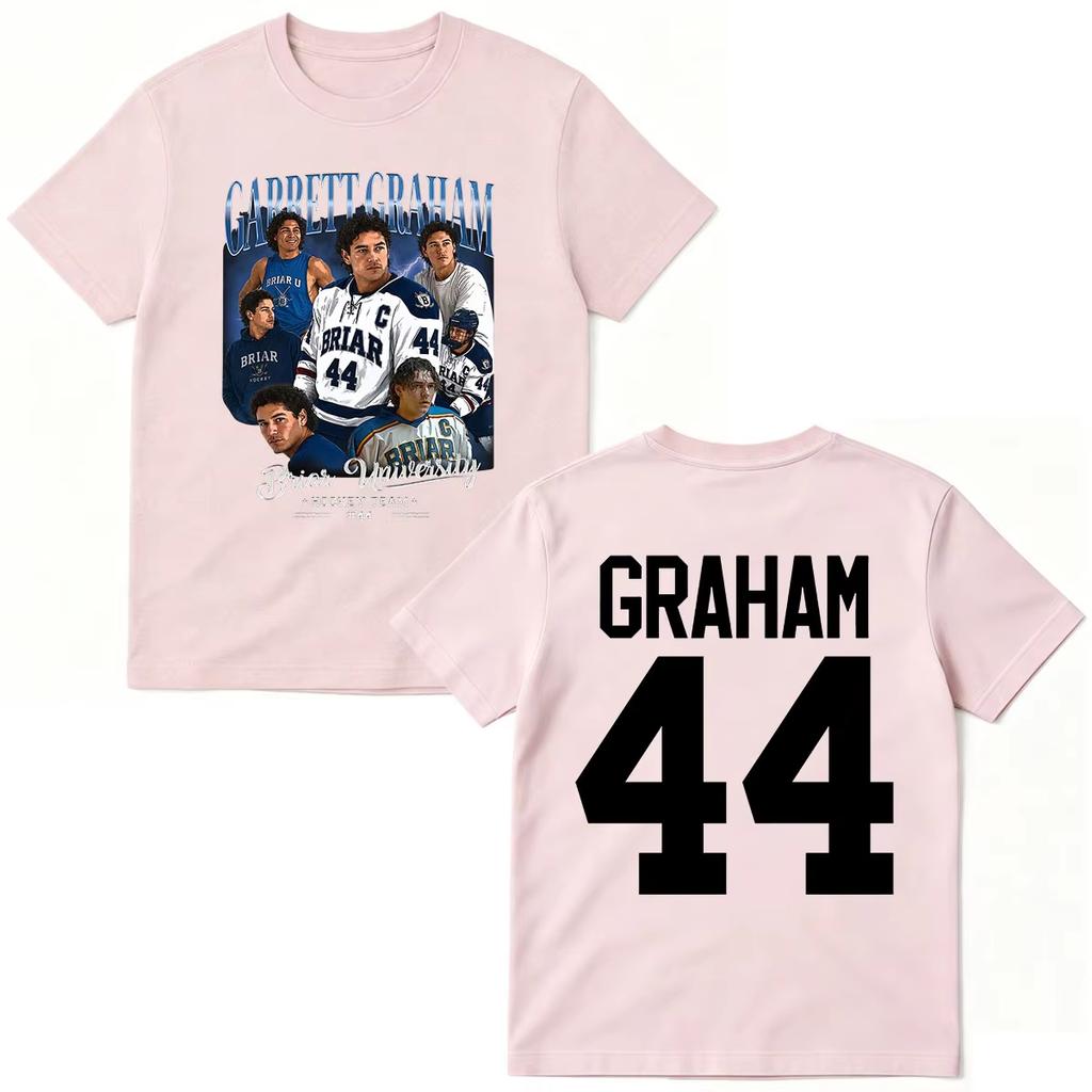 2026 Zomer Unisex Vintage Top Mode T-shirt Buiten de Campus Garrett Graham 44 T-shirts Briar University Hockey T-shirt Gotische Katoenen Oversized T-shirts