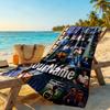 Chelsea Customizable Name Beach Towel High Absorbency & Quick-Dry Perfect for Traveling Yoga Camping and Swimming