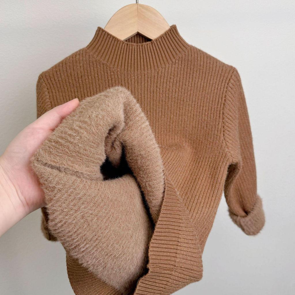 Suéter de Punto con Forro Polar para Niños - Estilo Otoño/Invierno para Niños y Niñas