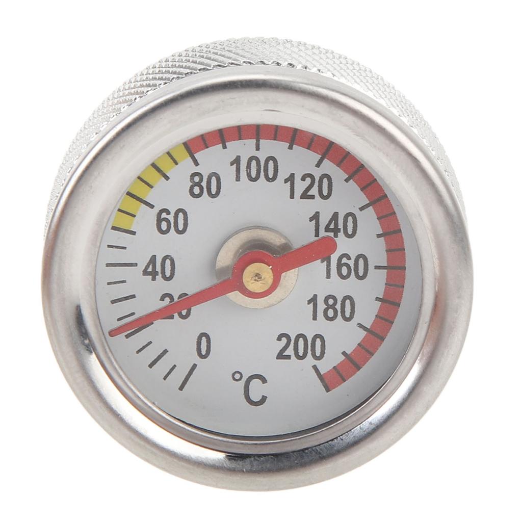 M20 X 1.5 Motoröltemperaturanzeige 0 bis 200 Grad Celsius Einfache Installation Langlebige Metall Motorrad Öl Temperaturanzeige