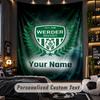 TapestryWerder Bremen FC Custom Name Text Personalized Wall Hanging Tapestry Home Wall Decor
