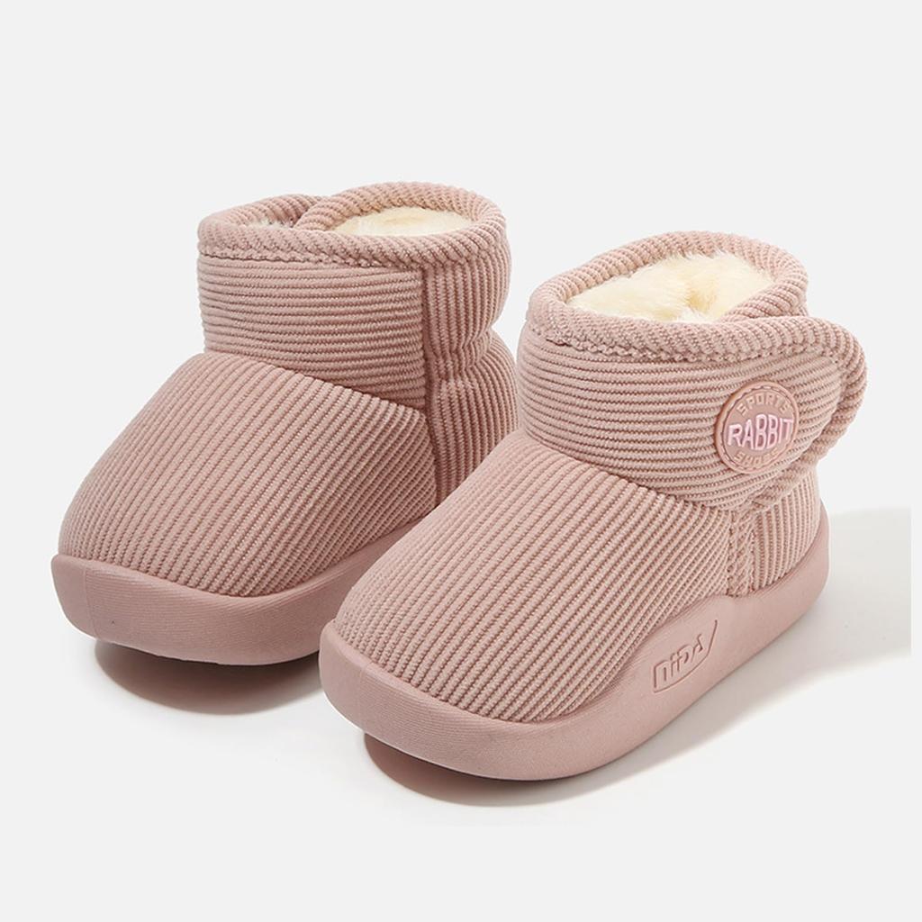 BicoBico Snow Cotton Snow Shoes for Toddlers and Outdoor Shoes with Velcro Kids' Boots, Girls, Warm, Soft, Non-Slip, Lightweight, Closure, SC015PK16.5