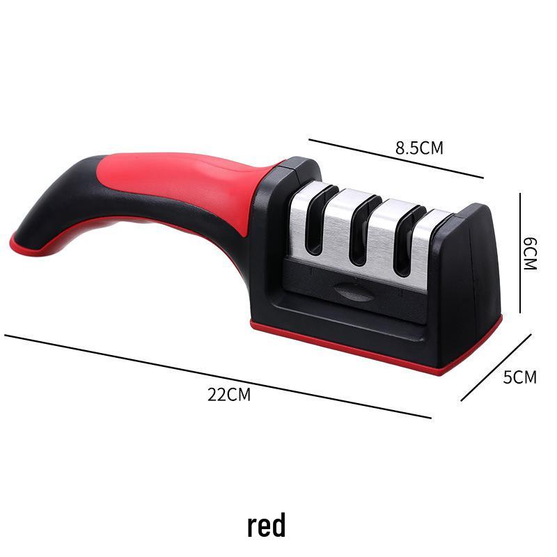 Detachable Non-slip Handheld 3-Stage Knife and Scissor Sharpening Rod with Fixed Angle