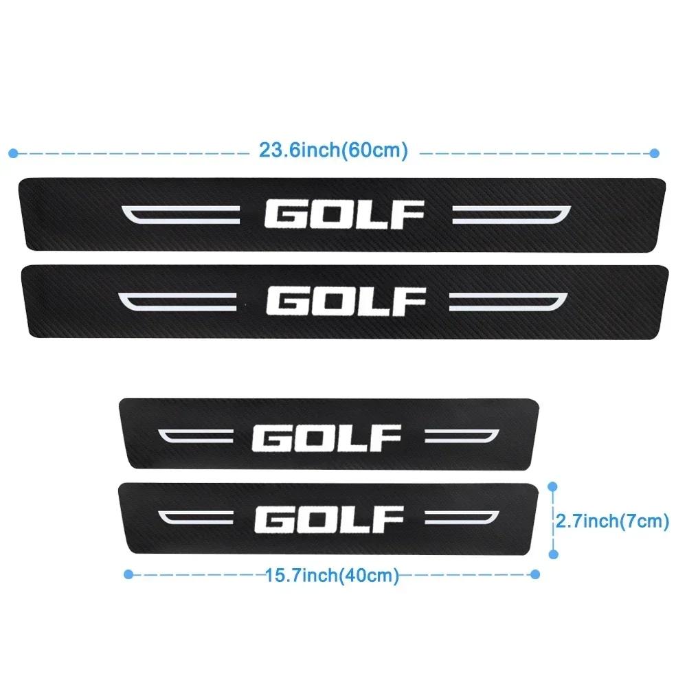 2026 New For VW VOLKSWAGEN Car Door Threshold Protective Anti Scratch Stickers Decals for Volkswagen VW GOLF Badge Trunk Doorsil