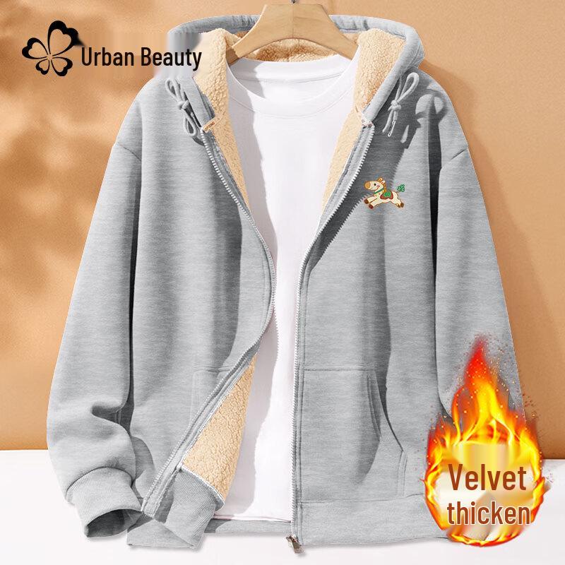 

Женский кардиган с капюшоном на флисовой подкладке XL