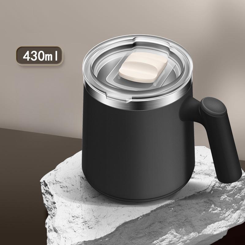 

Термокружка из нержавеющей стали, портативная с крышкой, офисная чашка для чая, кофейные кружки, термокружка для воды, подарочная бутылка для воды 430ML чёрный