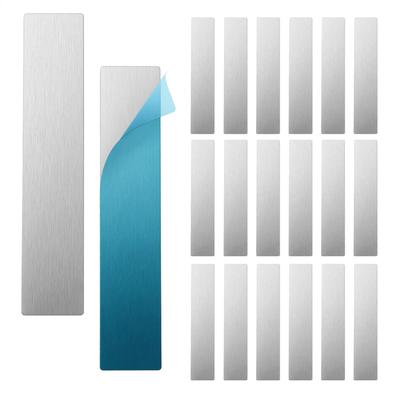 Adhesive Metal Plates 20PCS Self-Adhesive Steel Strips Magnetic Mounting Plates For Magnet Hold, Cabinet Kitchen Door Vent