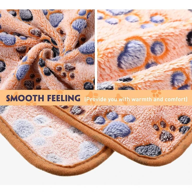Soft Fluffy High Quality Pet Blanket Cute Cartoon Pattern Pet Mat Warm and Comfortable Blanket for Cat Dogs