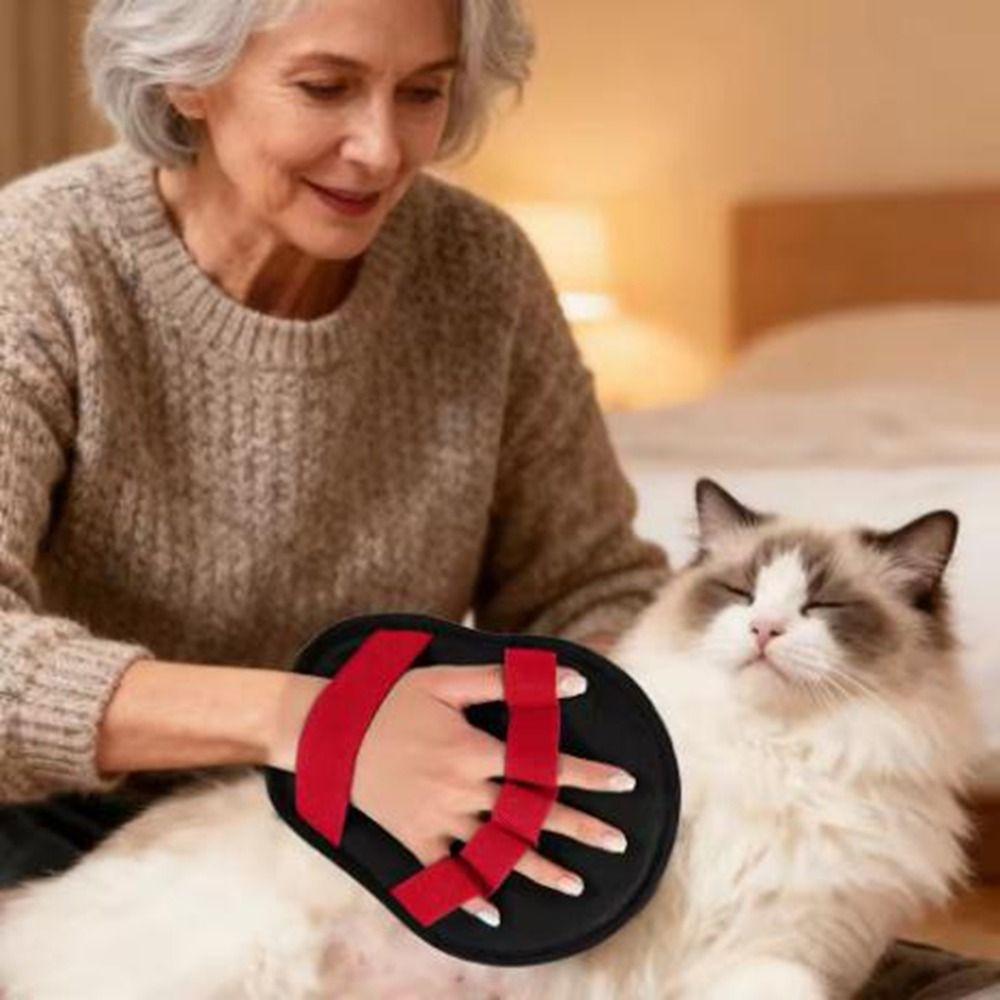 Cloth Pet Hair Removal Glove Hangable Reusable 5-Finger Grooming Cleaner with Massage Function Two-Way Puppy Shedding Gloves