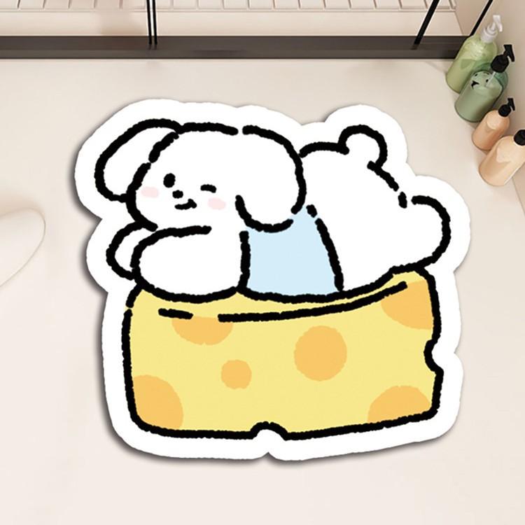 

Cartoon Style puppy bathroom water absorption pad household entrance door imitation diatom mud floor mat bathroom door anti-slip foot pad 40*60cm