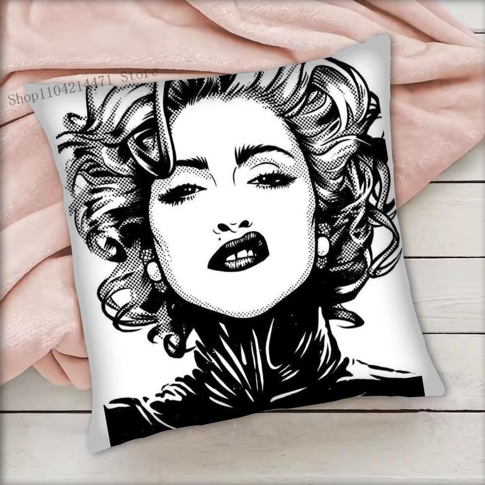 1pc Madonna Pillow Case Square Bedroom Sofa Leisure Comfort Cushion Car Living Room Home Decoration