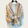 Vintage Cotton Linen Printed Silk Scarf - 2026 Autumn New Arrival, Versatile Sun Protection & Air Conditioning Shawl Accessory
