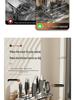 Wall-Mounted Multifunctional Cutlery Rack: Integrated Chopstick Holder & Knife Organizer with Drainer