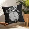 Funny Cool Skull Motorcycle Pattern 1 Pillow Case Linen Cushion Covers For Decorative Sofa Home Pillows Case Car Chair