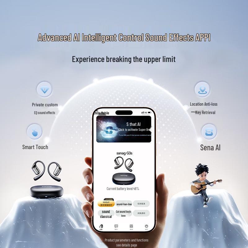 SANAG G3S Open-Ear Bone Conduction Sports Bluetooth Headset