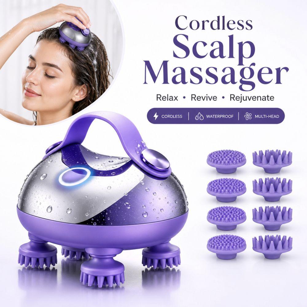 4 Claws Cordless Scalp Massager Waterproof Cat Head Scratcher High Quality Head Massager