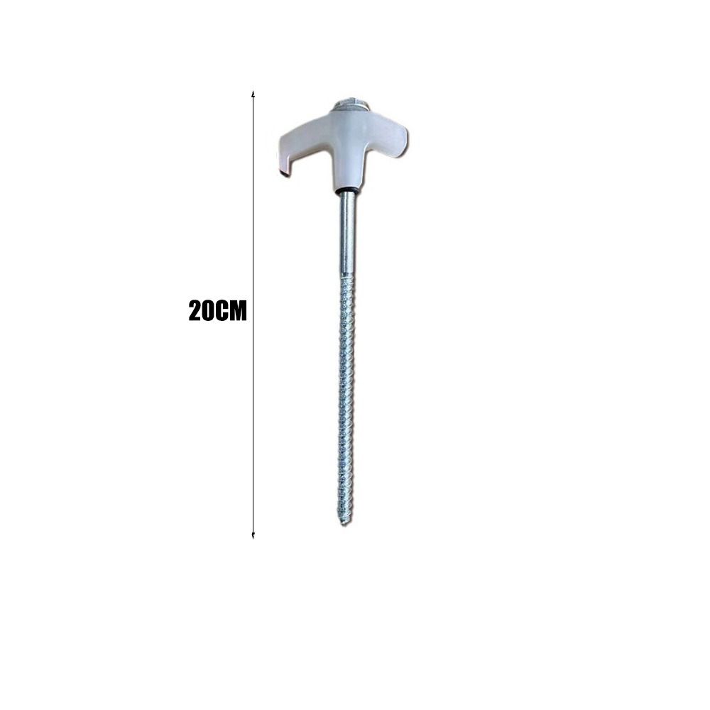 

Винтовые колышки для палаток Вращающиеся резьбовые грунтовые анкеры Прочные гвозди для кемпинга 20cm белый