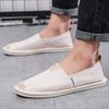 Fashion Men's casual shoes breathable flat shoes spring summer linen canvas simple comfortable lazy breathable  men's shoes
