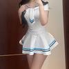 Plus Size Spice College Wind Sailor Suit Pure Navy Style Girl JK Uniform Sexy Lingerie Sweet Internet Celebrity