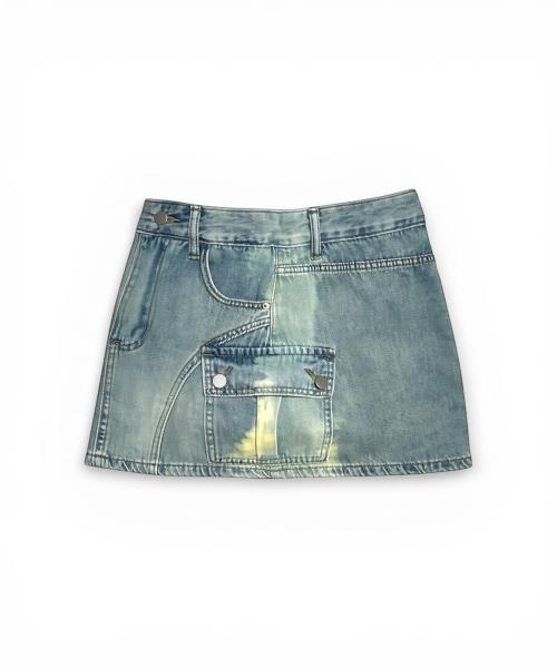 Bonseullipi Addicted Side Pocket Mini Skirt (Blue)