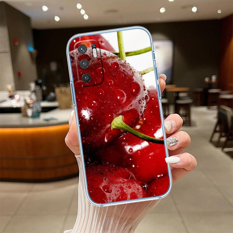 UP21 Kirsche Sommerfrucht Transparente Handyhülle für Motorola Moto Edge 20 30 40 50 S30 Fusion Ultra Pro Neo Lite + G200 G23