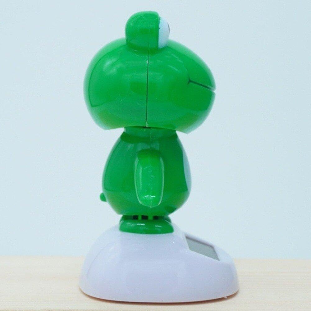 Dashboard Figurine Solar Shake Head Frog Toy Car Decor Cartoon Animal Decor Accessory Gift