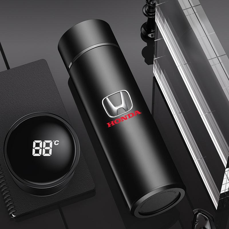 

Stainless Steel thermos cup smart display vacuum Water Cup For Honda Fit Civic Accord 7 8 9 10 Pilot City Jazz CRV HRV чёрный