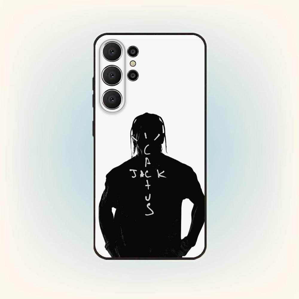 T-Travis S-Scott Phone Case For Samsung S26,S25,24,23,22,30,21,10,9,Ultra,Plus,Lite,Black Soft Case