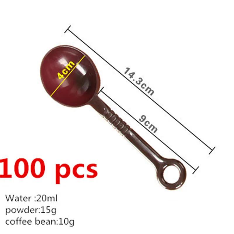 10 Pcs To 100 Pcs 10g Plastic Long Handle Measuring Spoon Milk Powder Espresso Scoop Baking Coffee Milk Tea Measure Baking Tool