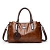 Retro European and American Style Women's Bag, Large Capacity, Soft Leather, Color-blocked, Handbag, Crossbody Bag, Commuter Bag.
