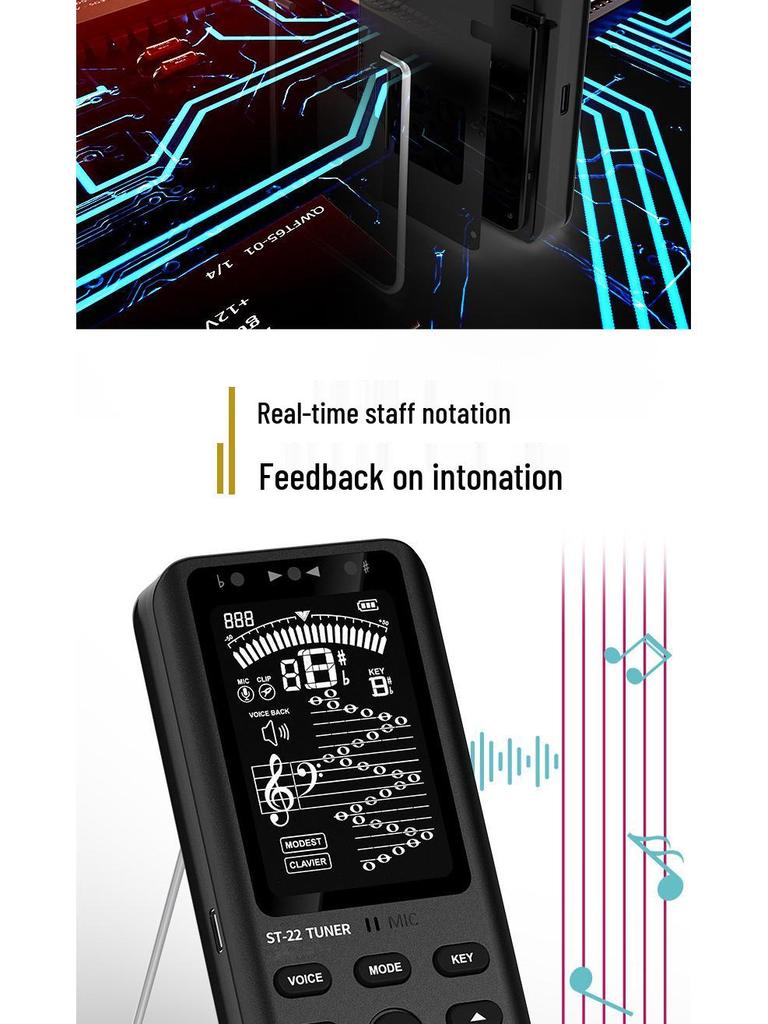 Tuner for Violin, Guitar, Erhu, Saxophone, Wind Instruments & Pitch Pipe Calibrator - Musical Accessories